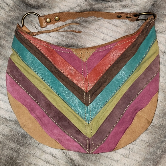 FOSSIL Boho Y2k HOBO Bag Leather/Suede - Picture 13 of 14